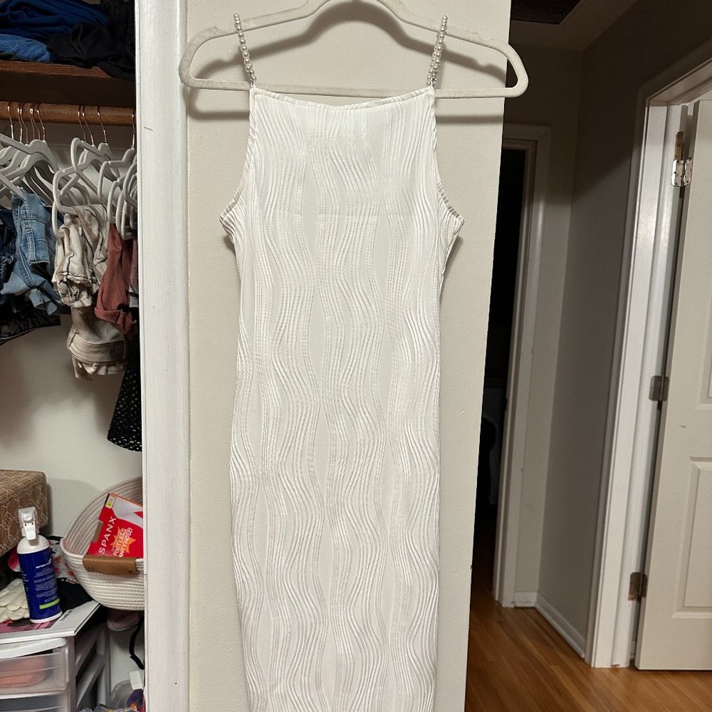 White Water Ripple Textured Cami Dress - Rhioas